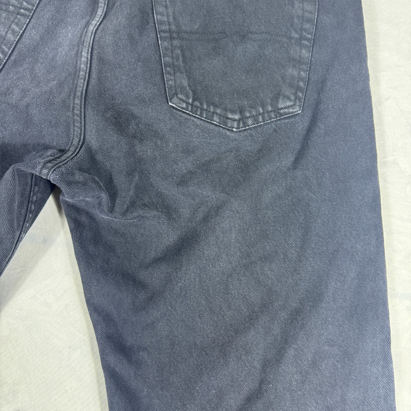 Valentino Men's Straight Jeans Black Denim Dark Wash Zip Fly 5-Pocket Size 36