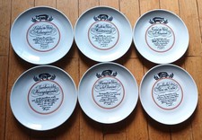 6 Assiettes LOBJOY Porcelaine d'Auteuil - Service Bistrot recettes