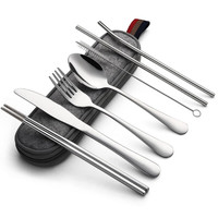 Camping Besteck Set 8 Teile Edelstahl Reisebesteck Mit Etui