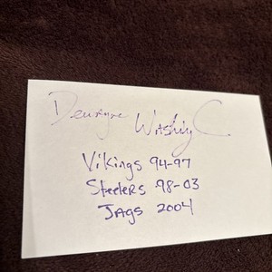 Dewayne Washington (NC State) CB ‘94 Vikings, Steelers & Jaguars, signed in ‘04