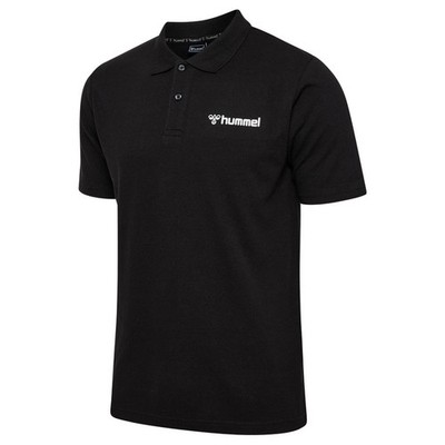 hummel hmlMOVER Cotton Herren Casual Freizeit Polo-Hemd schwarz neu