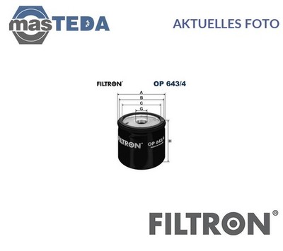 OP 643/4 MOTOR ÖLFILTER FILTRON FÜR OPEL VIVARO A,MOVANO A 59KW,60KW,74KW