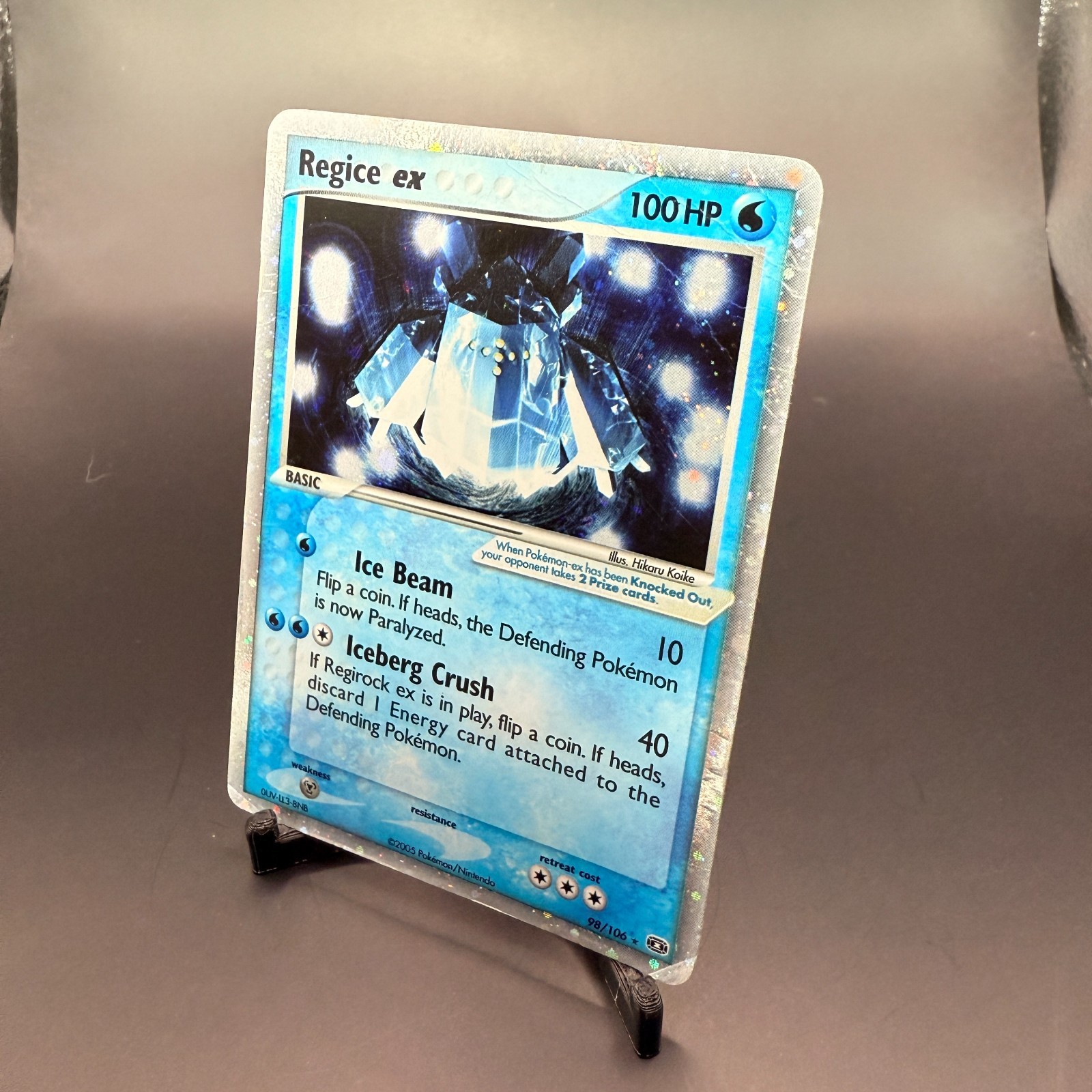 2004 Pokemon EX Hidden Legends Regice ex #97/101 DMG - see photos 