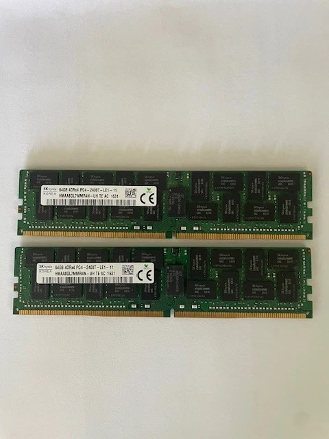 SK Hynix 64GB 4DRx4 PC4-2400T LRDIMM Server Memory (HMAA8GL7MMR4N-UH) TE AA-1631 - Image 2 of 3