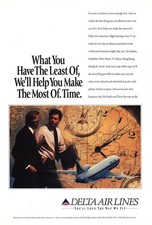 1995 Delta Air Lines: Make the Most of Time Vintage Print Ad