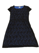 Levi's Women Crochet A-line Dress Black Lined Standard Fit Size 10 Cap Sleeve