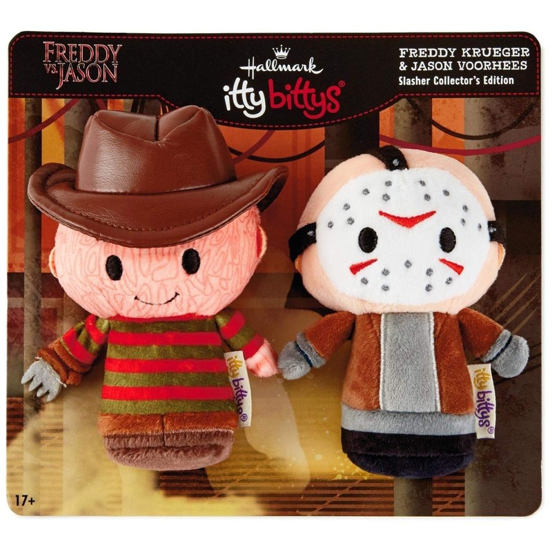 (RETIRED) Hallmark Itty Bittys FREDDY Krueger vs JASON Vorhees Collector Ed NEW