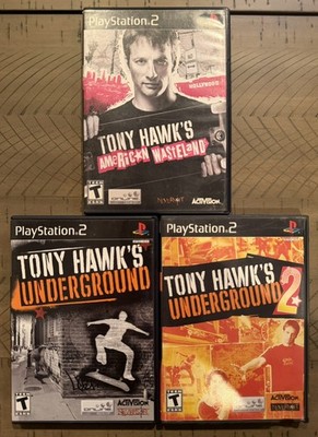 Tony Hawk's Underground & American Wasteland BUNDLE (Sony PlayStation 2, 2004)