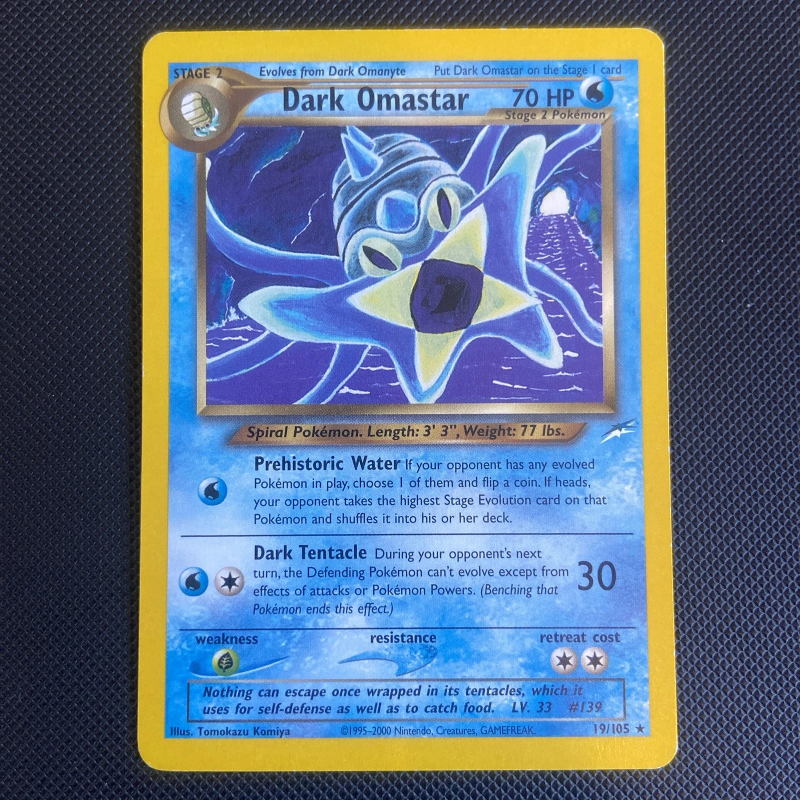 Pokemon - Dark Omastar 19/105 - Neo Destiny NM / LP