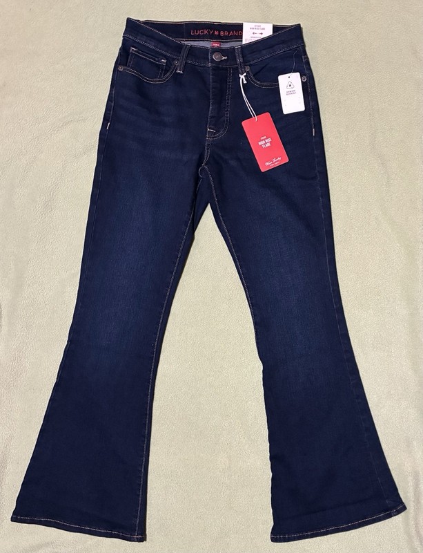 Lucky Brand Women’s High Rise Flare Dark Wash Stretch Denim Jeans Size 2