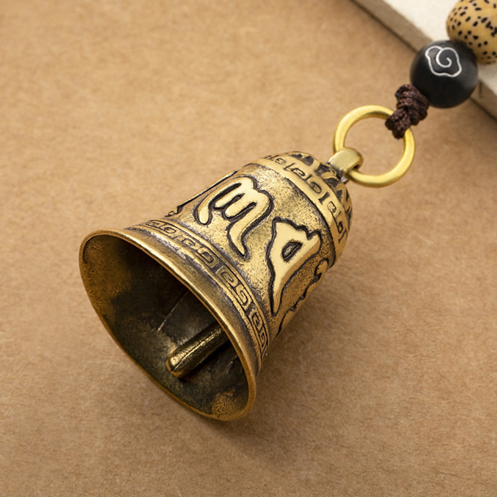 Feng Shui Bell Exquisite Carving Strong Durable Metal Antique Style Car Han