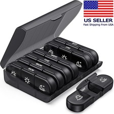 Weekly Pill Box Organizer Pill Case Medicine Planner 3 Times A Day Easy to Clean