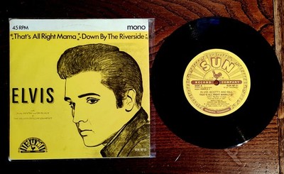 ELVIS PRESLEY THAT'S ALL RIGHT MAMA 7''  RIEDIZIONE di RARO I^ STAMPA  ITALY 1989