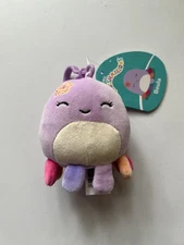 Squishmallows Beula Octopus Keychain Clip-On Plush 5" Original 2024 Jazwares