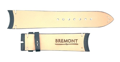 Bremont 20mm x 18mm Black Genuine Leather Men's Watch Band Strap - Picture 3 of 3