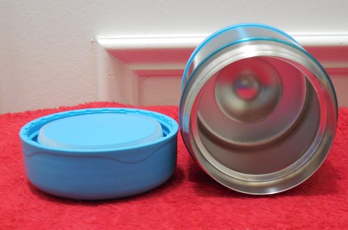 FUNTAINER de acero inoxidable EN MUY BUEN ESTADO THERMOS 10 onzas frasco de comida, azulada - Imagen 3 de 9
