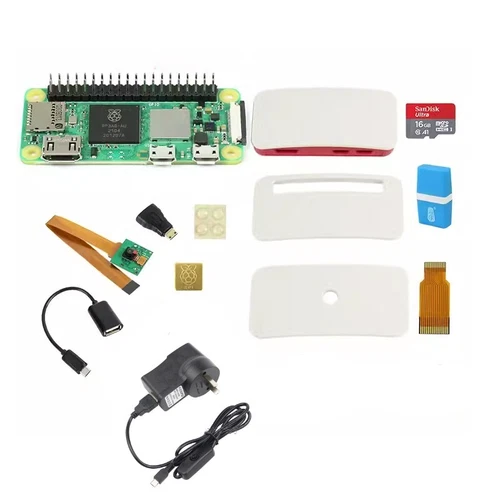 Raspberry Pi Zero 2 WH Starter Kit Power Supply 5MP Camera Module Case Heatsink