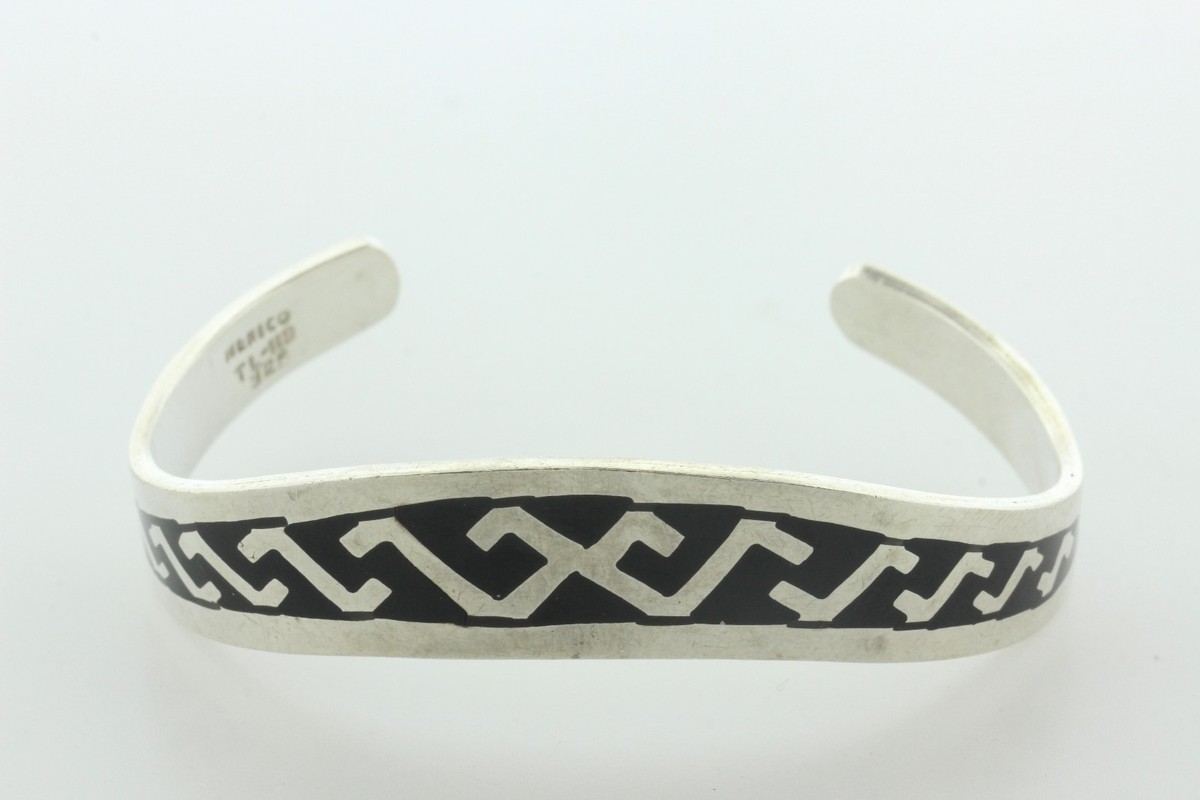 V*x様 Tah'Bah IngotSilver Cuff c.1945 VINTAGE LATON TB-63 MEXICO STERLING & BRASS CUFF BRACELET