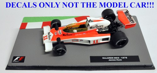 DECALS for James Hunt 1976 McLaren M23 1:43 Formula 1 Car Collection - Picture 5 of 9