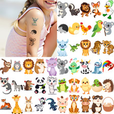 54pcs Temporary Tattoo Waterproof Long-lasting Body Stickers Sloth Dinosaur