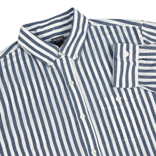 Todd Snyder Shirt Mens Large Summerweight Favorite Button Down Striped Slim Fit