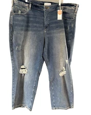 NWT Lane Bryant Jeans Flex Magic Waistband High Rise Striaght Fit Pants ~26