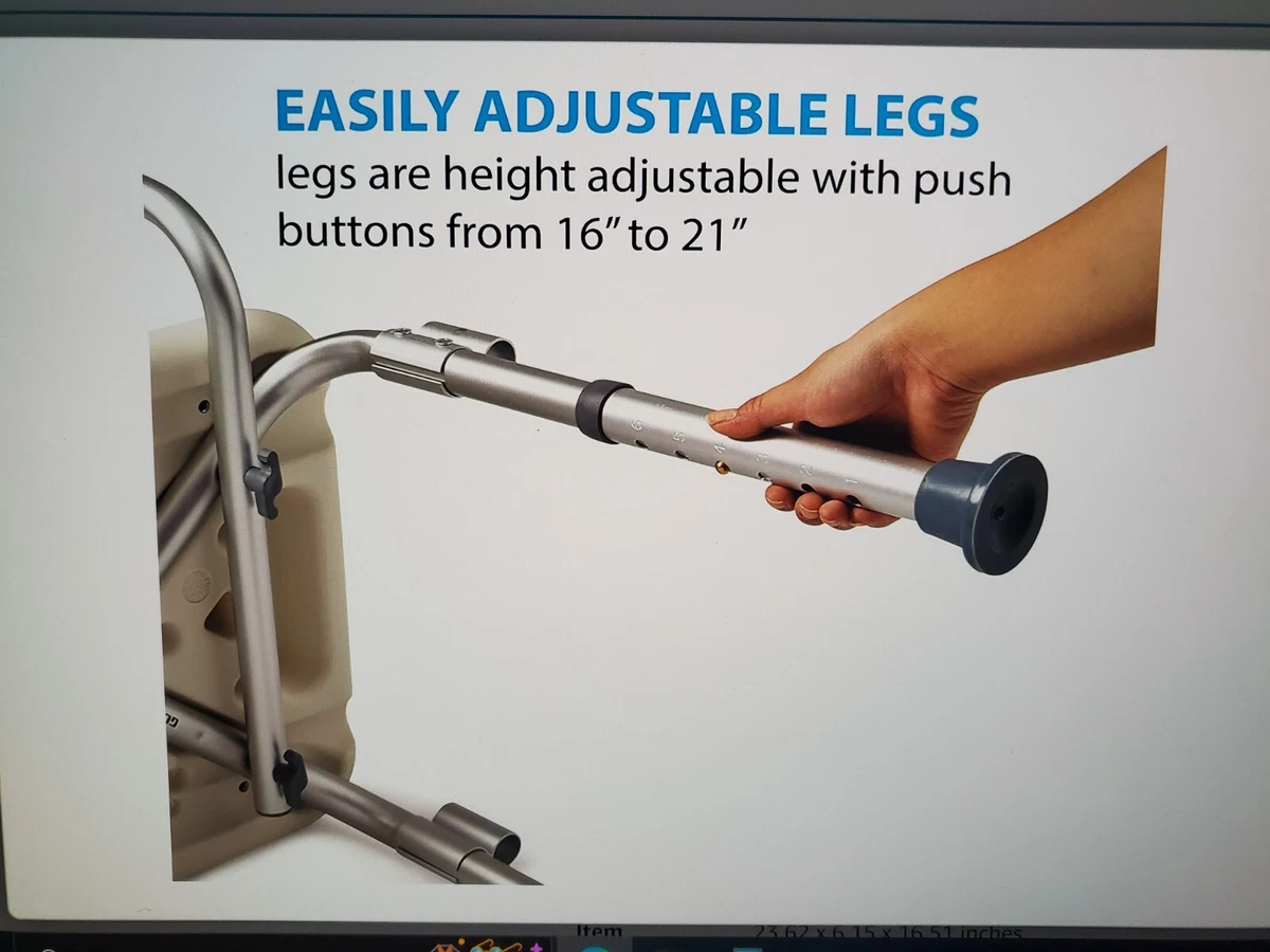 Medline Guardian Shower Chair Bath Seat w Padded Armrests Back