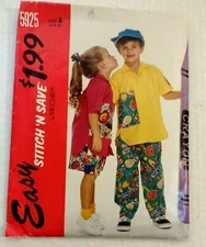 Sewing Pattern McCall's 5925 Childs Shirt Pants Size 3 4 5 UNCUT