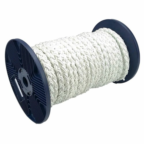 Cuerda de nailon blanca de 8 hebras de 14 mm en carrete ancla yate amarre selecciona tu longitud - Imagen 2 de 6