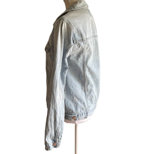 Forever 21 Jacket Womens Y2K Distressed Light Wash Denim Jackets Size M - Picture 4 of 9