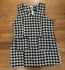 Shein Curve Dress Women’s 2XL Houndstooth Pockets Zipper Thick Material NWOT