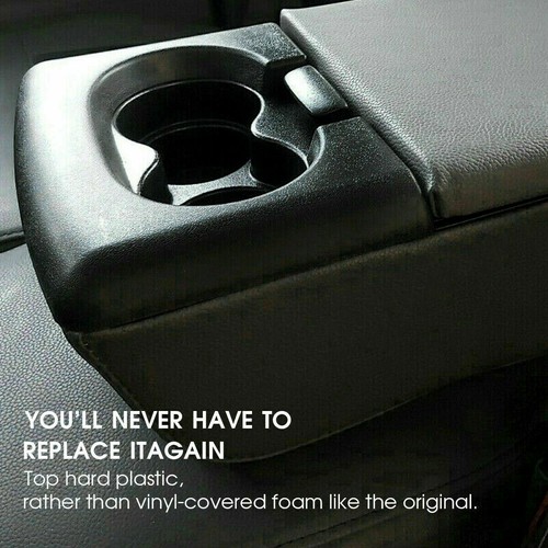 For Ford F150 2004-2014 Black Center Console Cup Holder Armrest Cover Pad Trim - 第 4/11 張圖片