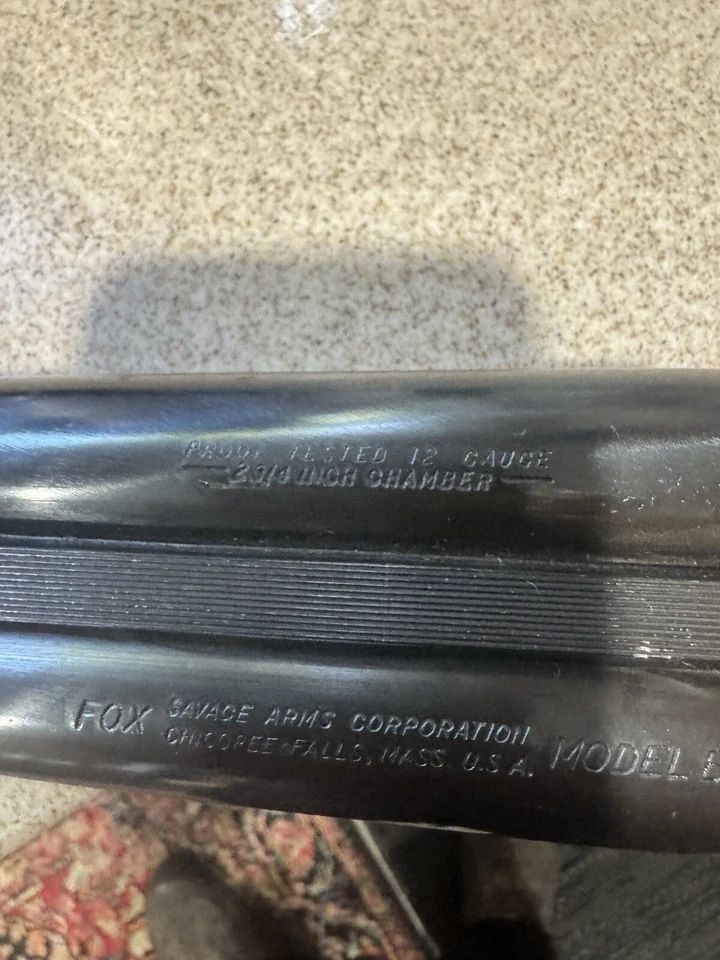 Cañón escopeta Fox Savage modelo B calibre 12 Chicopee Falls Foto 3 de 4