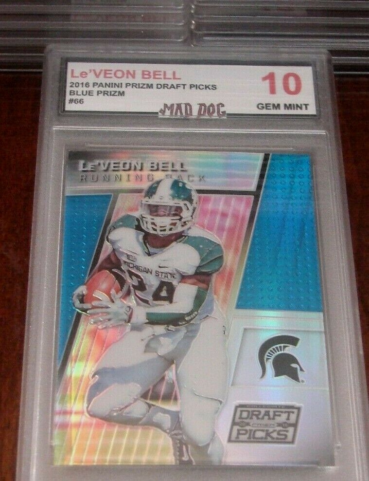 Le'VEON BELL----2016 Panini PRIZM--BLUE DRAFT****GEM Mint 10
