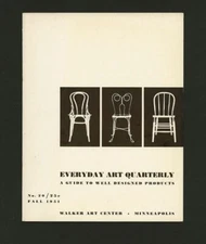 1951 Contemporary Chairs EVERYDAY ART QUARTERLY Eames NAKASHIMA Aalto RISOM Sabo