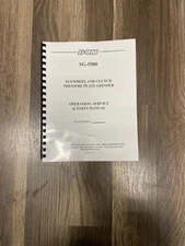 DCM SG5500 Flywheel & Clutch Pressure Plate Grinder Instruction Operation Manual