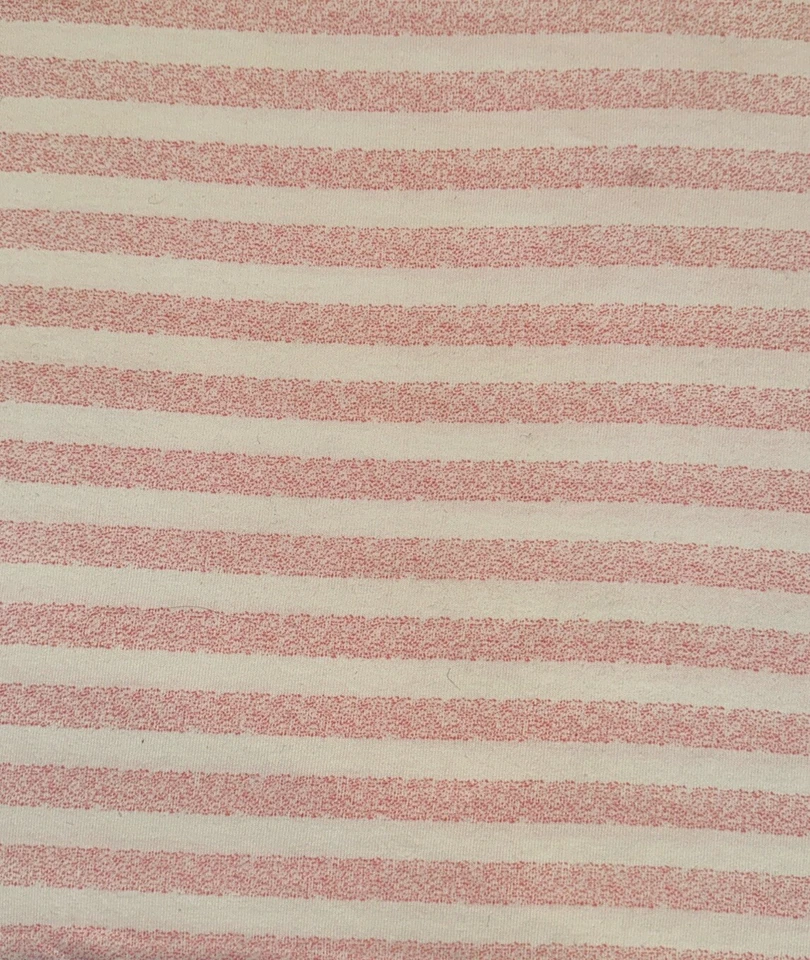 Tela a rayas rosa y blanca tejida de algodón de colección 58”x2,75 yardas bonita para ropa de otoño Foto 2 de 4