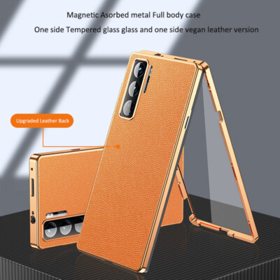 Magnetic Metal Tempered Glass Leather Case For ZTE Red Magic 11 10S 10 Pro+ 9S 9
