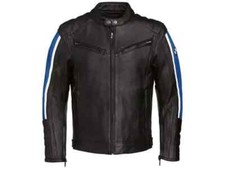 BMW Lederjacke Schwabing schwarz/blau Herren ...