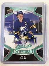 Jack Eichel 2021-22 Upper Deck MVP Hockey Ice Battles Parallel #55 Sabres