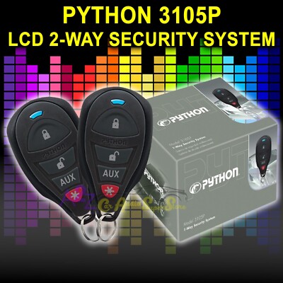 PYTHON 3105P 1-WAY 1/4-MILE RANGE SECURITY SYSTEM W/ 2 4-BUTTON REMOTE CONTROLS