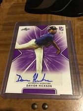 Davion Hickson 2021 Leaf Perfect Game National Showcase Blank Back Auto 1/1