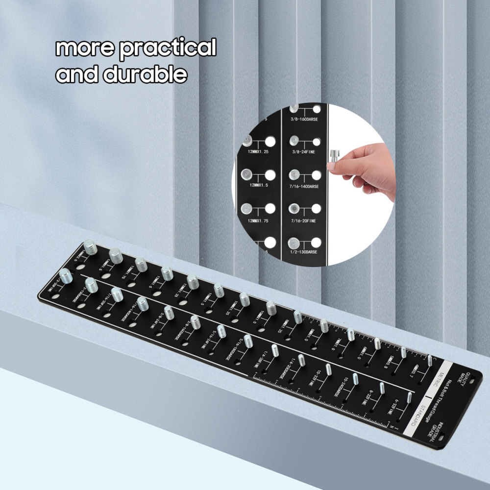 28 Bolt and Nut Identifier Gauge Nut and Bolt Thread Checker 14 Metric & 14 Stan