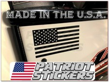 Pair (2) 3x5 Matte Black American Flag Die Cu...