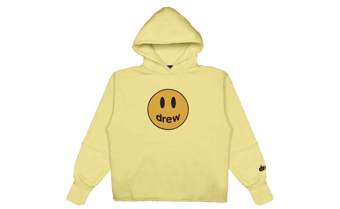 drewhouse mascot smiley face hoodie light yellow Size XS