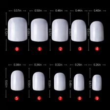 500pcs Square Short Fake Nails Full Cover False Nail Art Tips Natural Color
