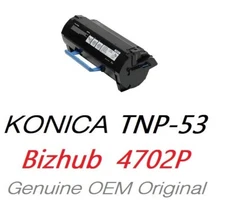 USED GENUINE KONICA MINOLTA BIZHUB 4702P TONER TNP53 AADW03A 40%