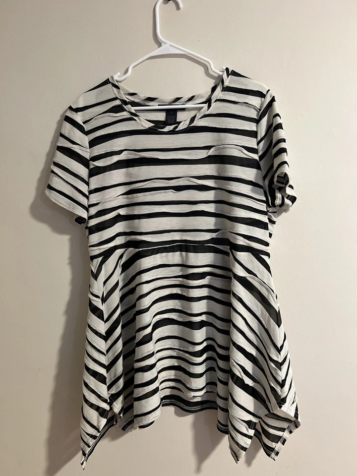 Pañuelo a rayas Grace Elements Lagenlook dobladillo elegante XL Foto 2 de 4