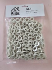 100 White, Extra Strong Gutter  Hooks/Clips for Christmas, Xmas & String Lights