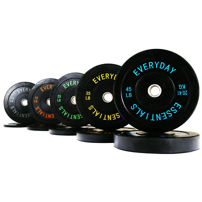 Olympic Bumper Plate Weight Plate with Steel Hub Black 260 lbs Set Home Gym Sets